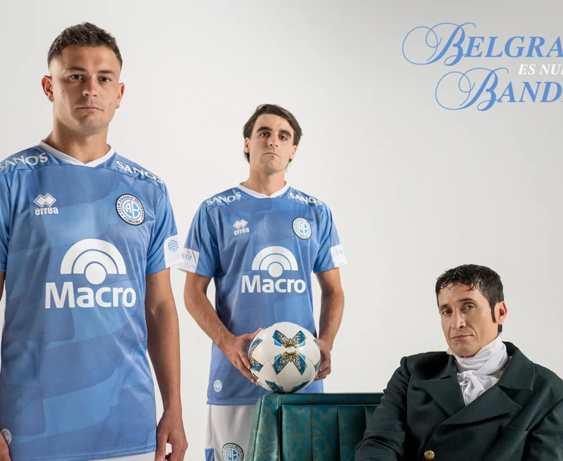 CA Belgrano viste su camiseta 2024-2025 con la Bandera de Macha