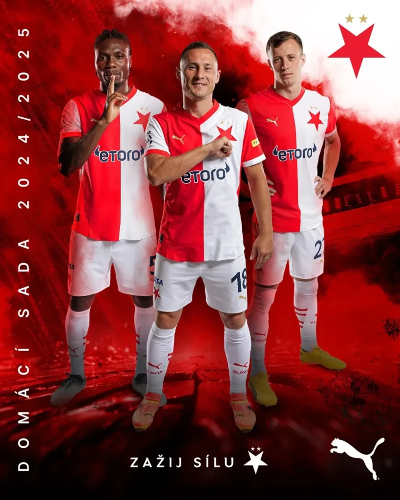 Así son las camisetas del Slavia Praga 2024-2025