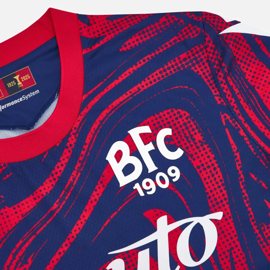 Tercera camiseta del Bologna 2024-2025 inspirada en el arte moderno