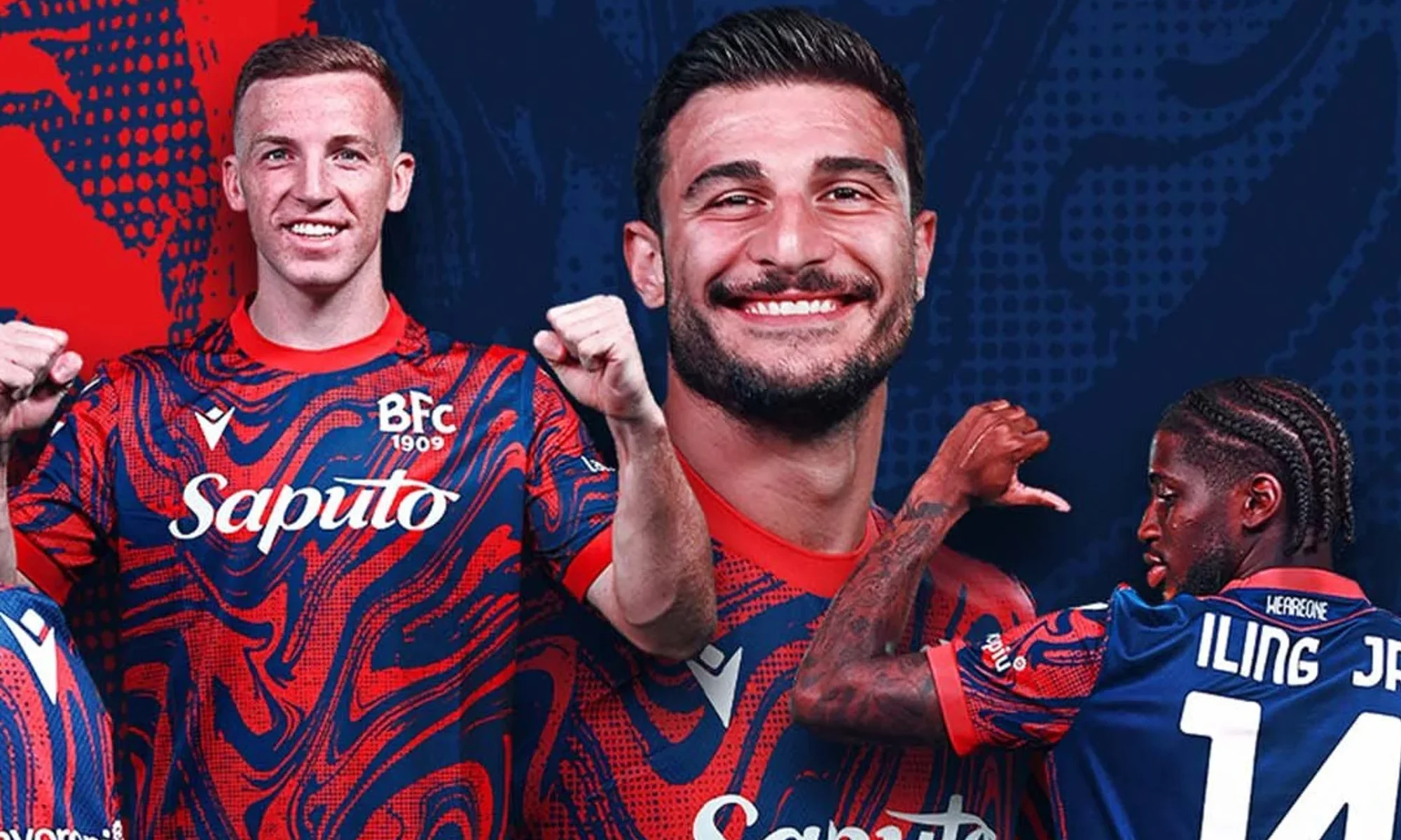 Tercera camiseta del Bologna 2024-2025 inspirada en el arte moderno