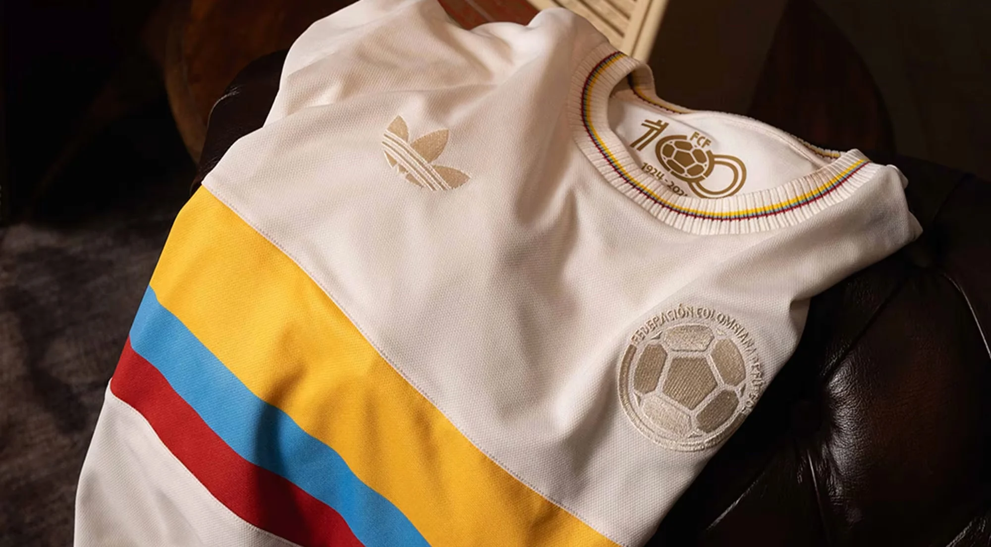 adidas lanza la camiseta del centenario de la federación colombiana de fútbol