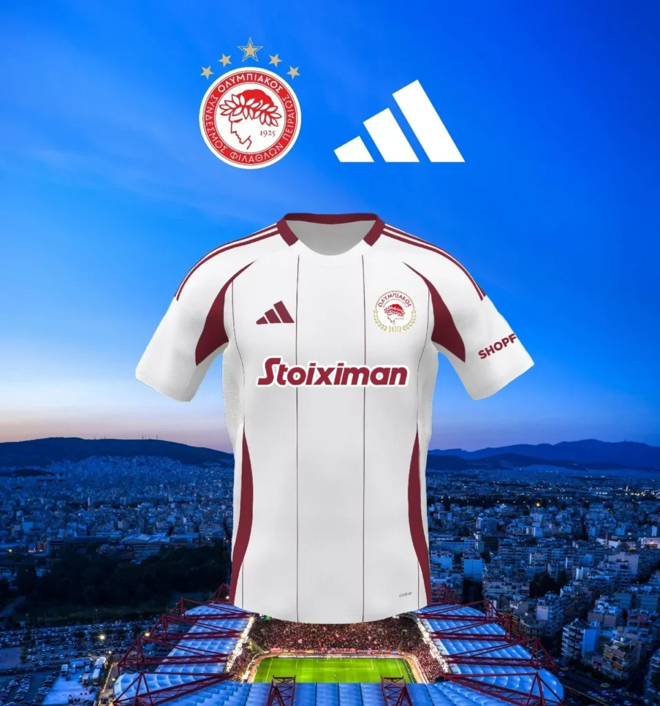 Así son las camisetas del Olympiacos 2024-2025 de adidas