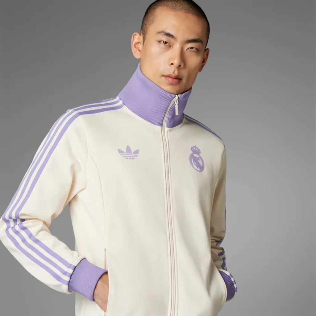 adidas Originals y Real Madrid lanzan una colección de invierno en blanco roto y lila pastel