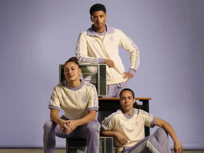 adidas Originals y Real Madrid lanzan una colección de invierno en blanco roto y lila pastel