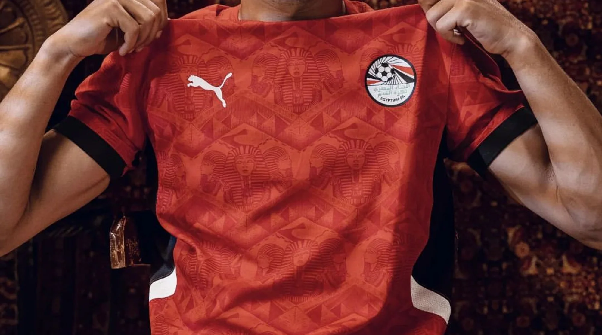 Las camisetas de Egipto para la Copa Africana de Naciones 2025 se inspiran en las pirámides, la esfinge y Tutankamón