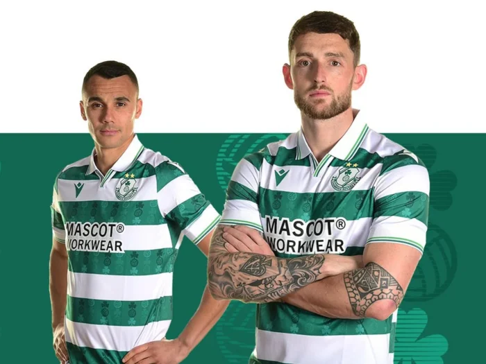 Shamrock Rovers estrena camisetas 2025 de Macron con el trébol como seña de identidad