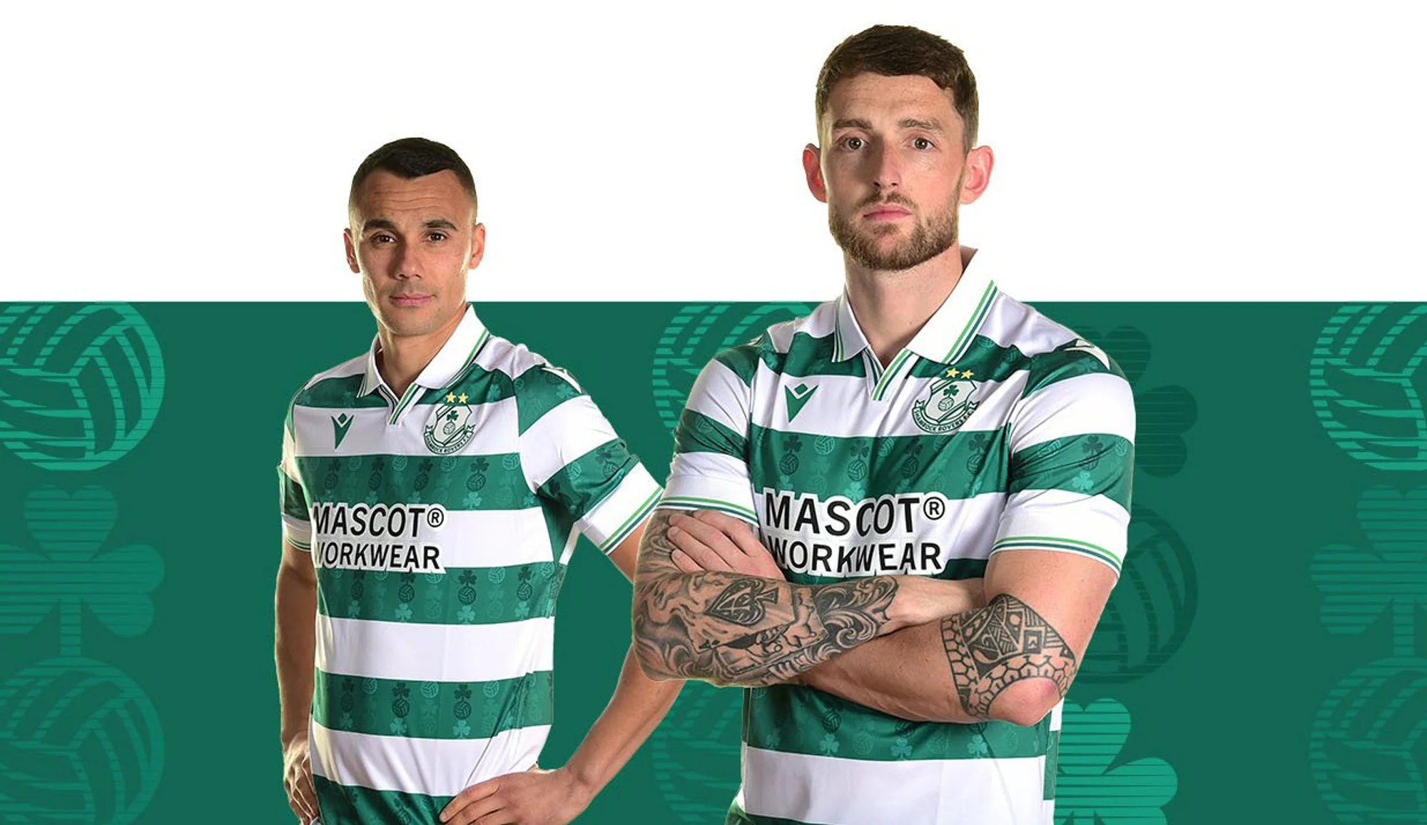 Shamrock Rovers estrena camisetas 2025 de Macron con el trébol como seña de identidad