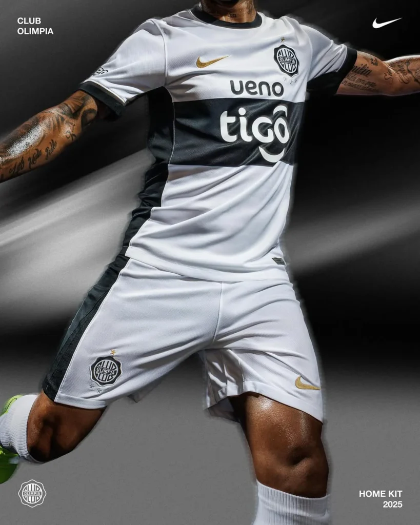 Club Olimpia presenta sus camisetas 2025 de Nike: el blanco y negro más icónico de Paraguay