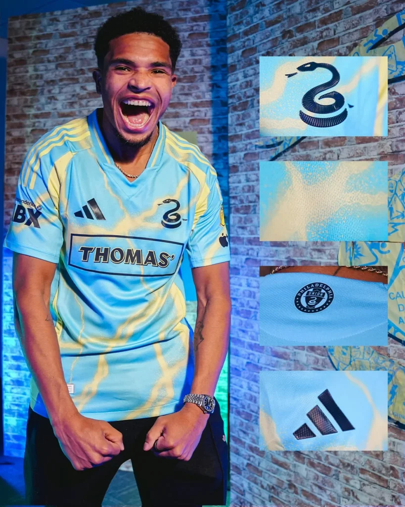 Philadelphia Union presenta una camiseta visitante con rayos eléctricos para 2025-2026