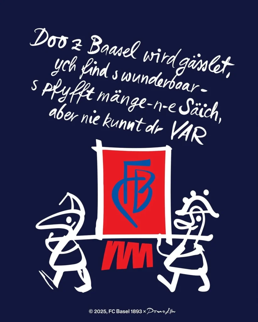 El FC Basilea estrena una camiseta de carnaval de Macron inspirada en los Schnitzelbängg