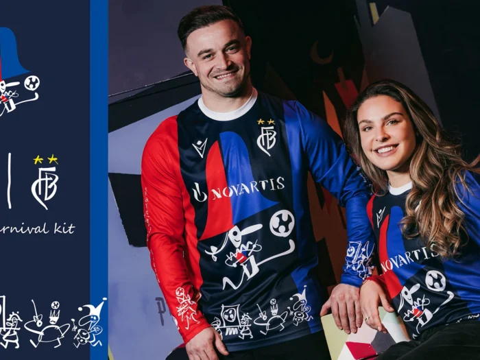 El FC Basilea estrena una camiseta de carnaval de Macron inspirada en los Schnitzelbängg