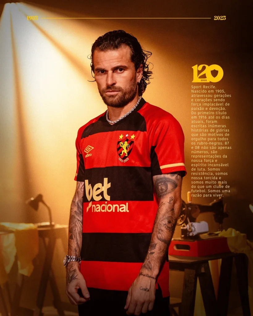 Sport Recife estrena camisetas 2025 con motivo de sus 120 años