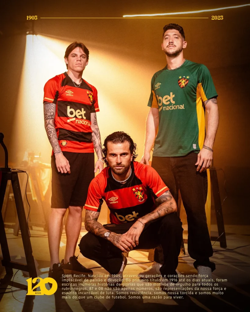 Sport Recife estrena camisetas 2025 con motivo de sus 120 años