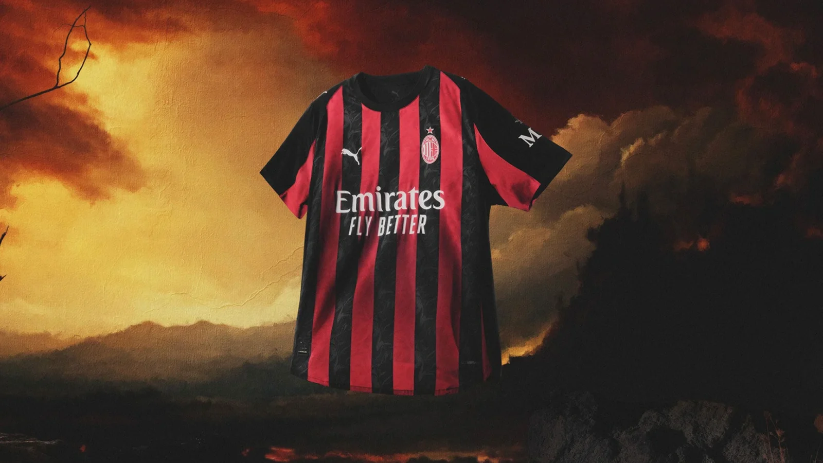 La camiseta local del AC Milan 2025-2026 trae el fuego del diablo
