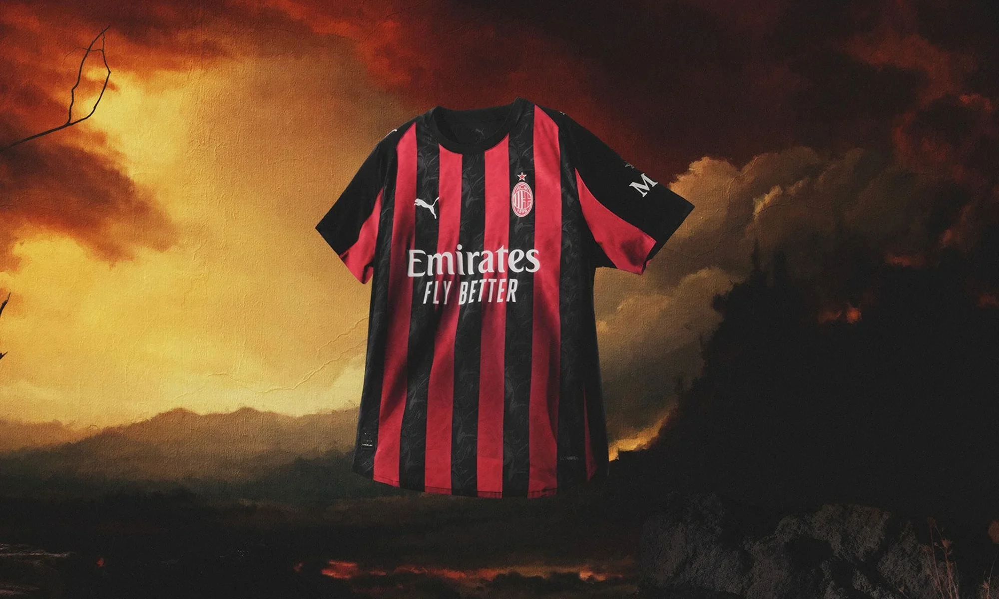 La camiseta local del AC Milan 2025-2026 trae el fuego del diablo