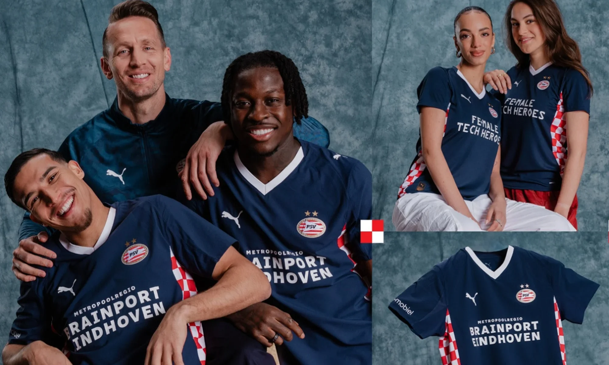 Camiseta suplente del PSV 2025-2026: inspirada en la bandera de Brabante