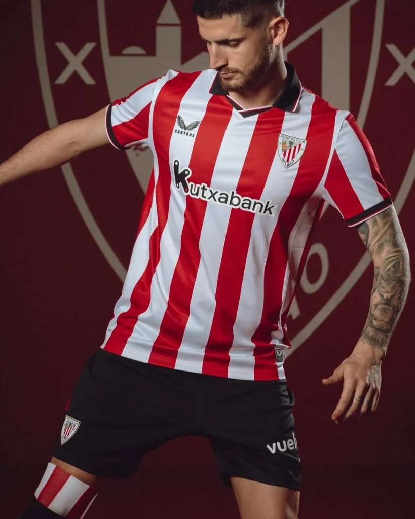 El Athletic Club rinde homenaje a la ofrenda floral a Pichichi en sus camisetas 2025-2026
