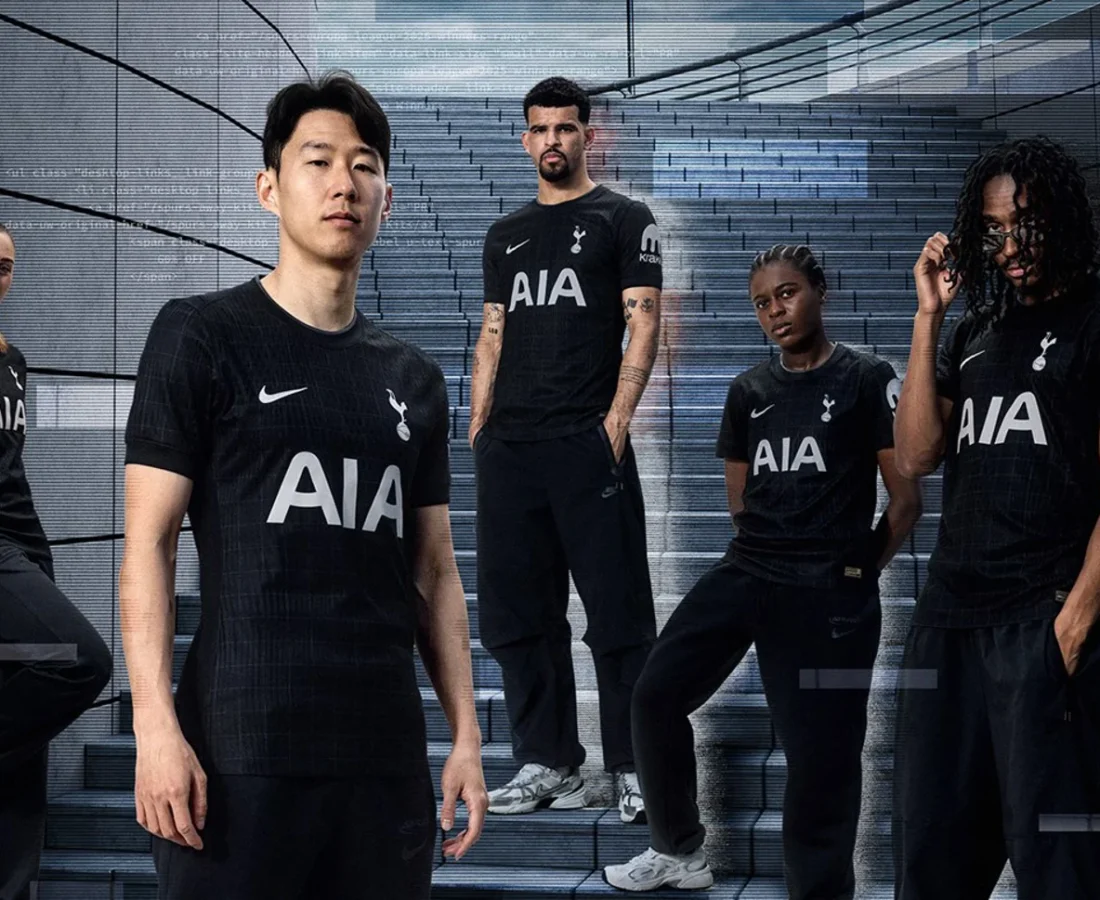 El Tottenham se viste de negro y estrena una camiseta visitante de aire futurista
