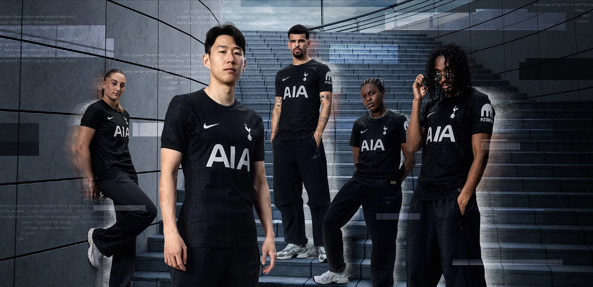 El Tottenham se viste de negro y estrena una camiseta visitante de aire futurista