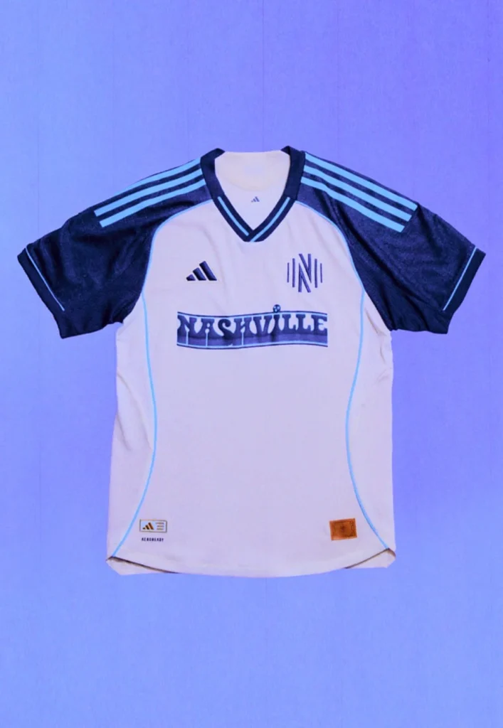 Tercera camiseta del Nashville SC 2025-2026 con aire retro de los años 90