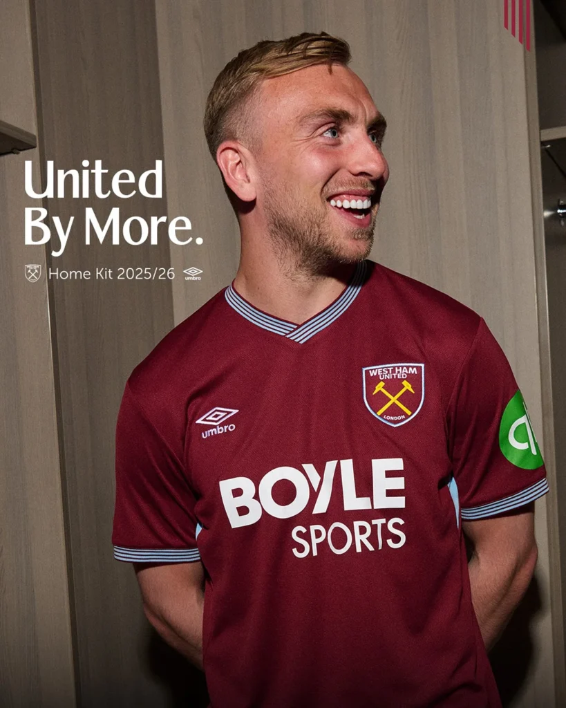 West Ham United presenta sus camisetas 2025-2026 bajo el lema "United By More"