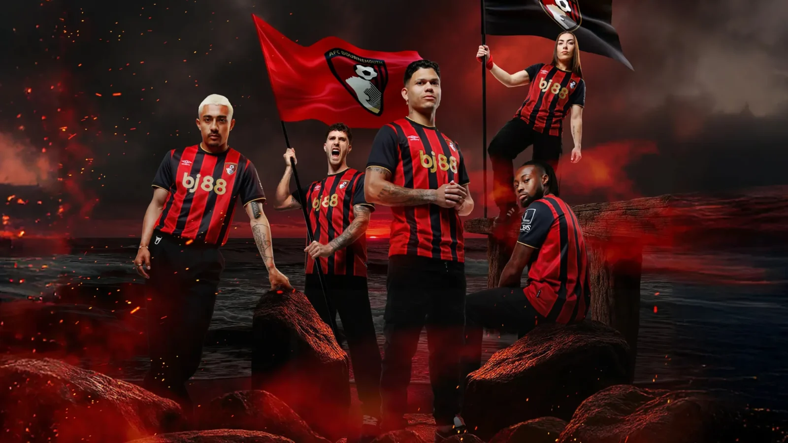 AFC Bournemouth presenta sus camisetas 2025-2026, inspiradas en la costa y en su historia