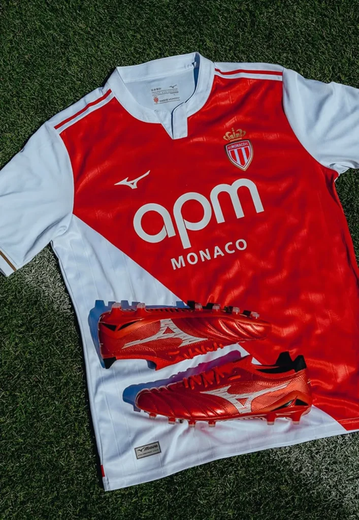 Así son las camisetas del AS Monaco 2025-2026 de Mizuno, entre el Principado y Japón