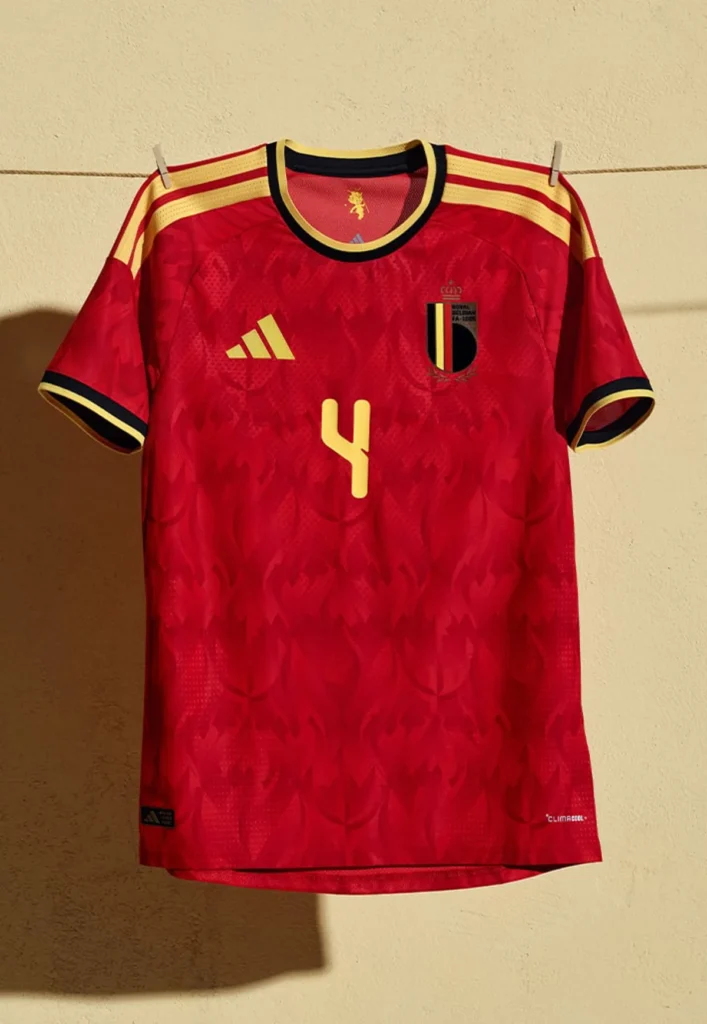 Bélgica viste las llamas de los Diablos Rojos en su camiseta para el Mundial 2026