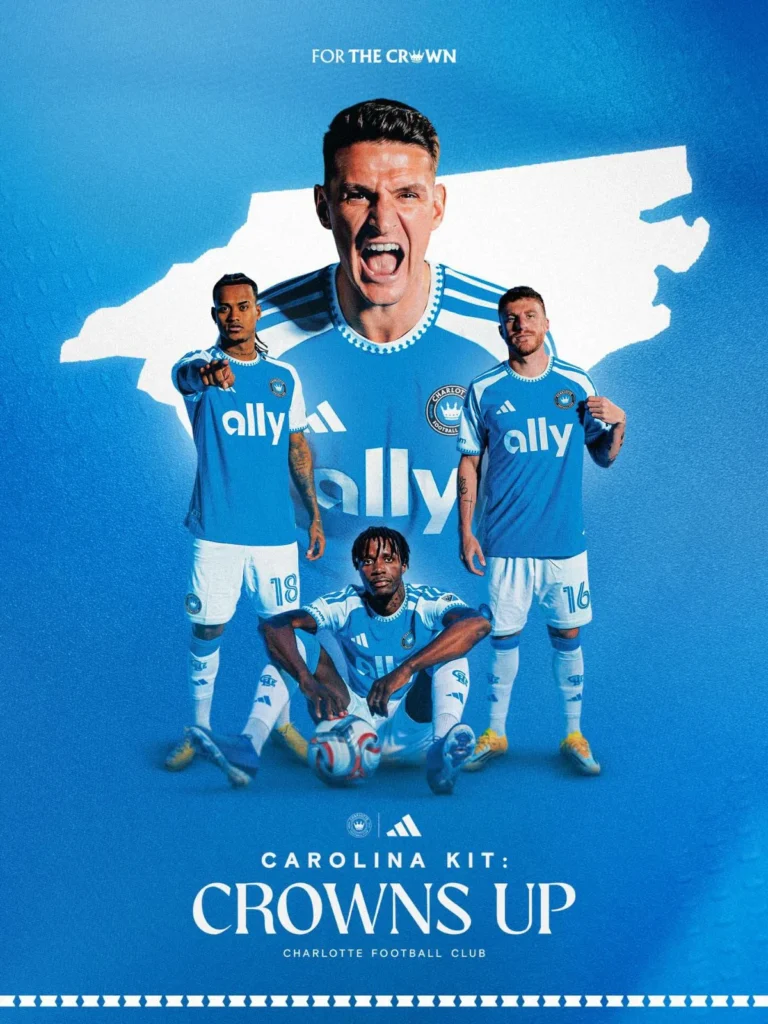 La corona del escudo se apodera de la camiseta local del Charlotte FC 2026-2027