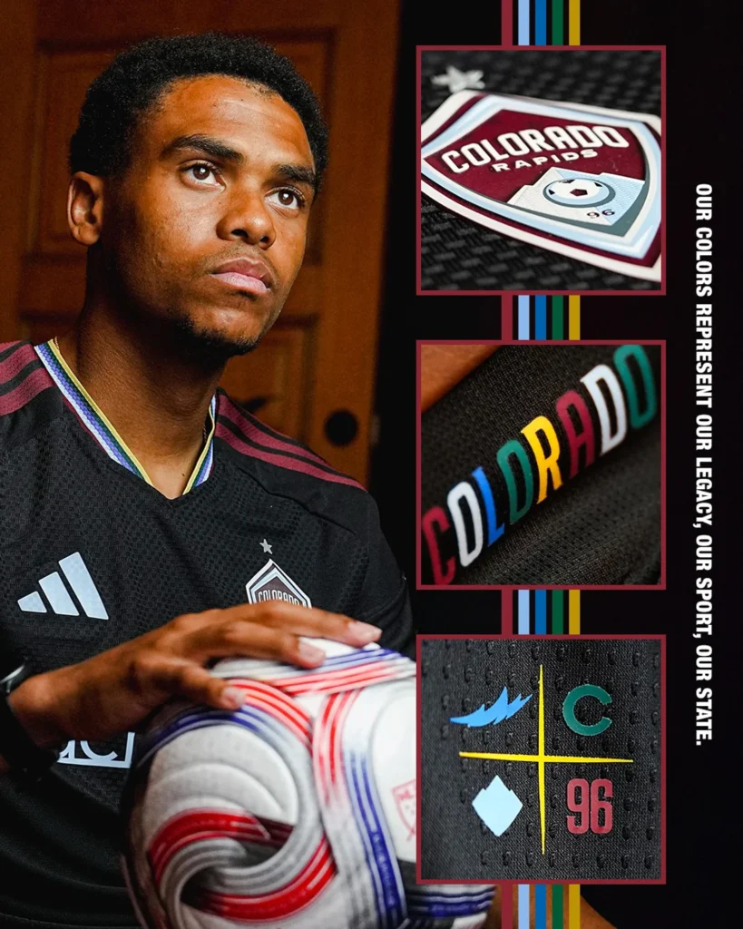 El Colorado Rapids celebra sus 30 años con una camiseta titular que pinta todo el estado
