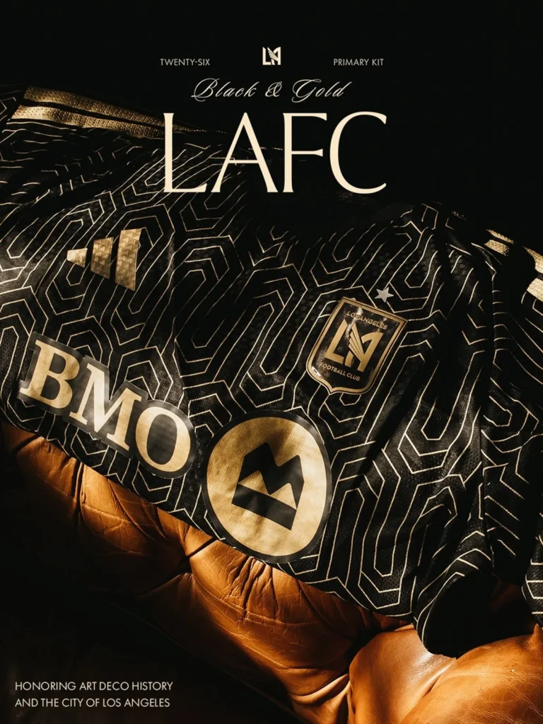El Los Angeles FC presenta su camiseta local 2026-2027 de estilo Art Déco