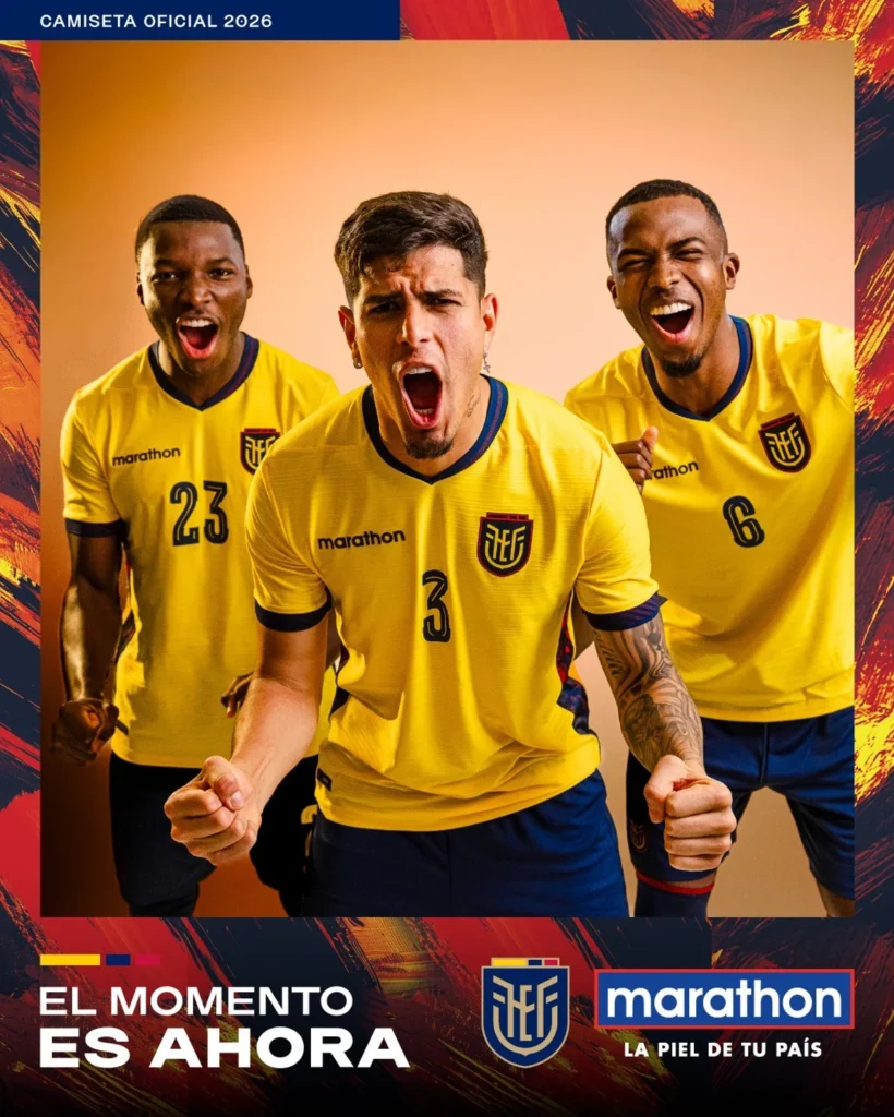 Ecuador presenta tres camisetas para el Mundial 2026 bajo el lema Soñar, Trascender y Hacer Historia