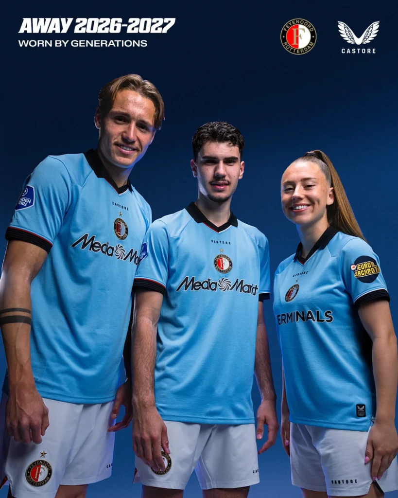 La camiseta visitante del Feyenoord 2026-2027 homenajea la Copa de la UEFA de 2002